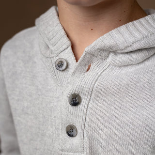 Organic Henley Sweater Hoodie