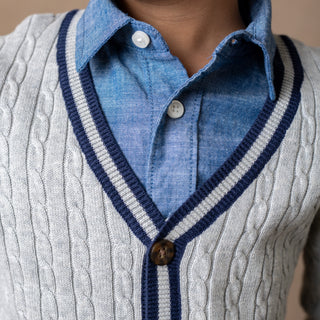 Organic Cable Cardigan - Hope & Henry Boy