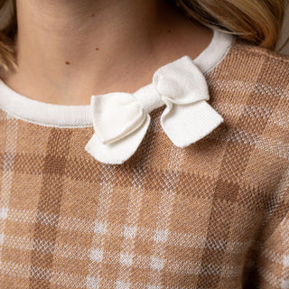 Organic Bow Sweater Dress - Hope & Henry Girl