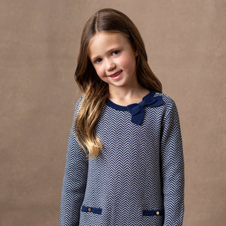 Organic Bow Sweater Dress - Hope & Henry Girl