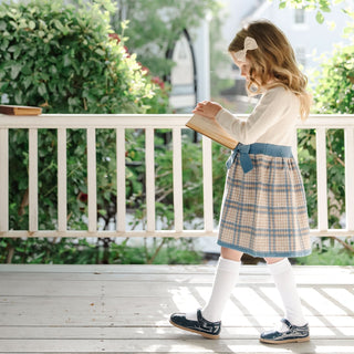 Organic Skater Sweater Dress with Bow - Baby - Hope & Henry Baby