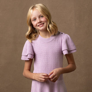 Organic Flutter Sleeve Sweater Dress - Baby