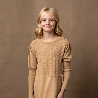 Organic Cable Bodice Sweater Dress - Baby - Hope & Henry Baby