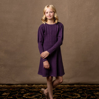 Organic Cable Bodice Sweater Dress - Hope & Henry Girl