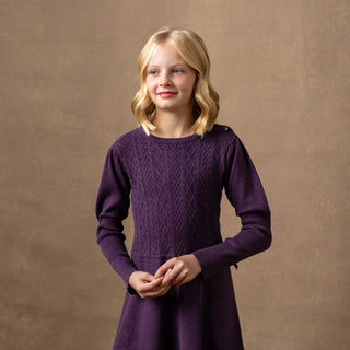 Organic Cable Bodice Sweater Dress - Hope & Henry Girl