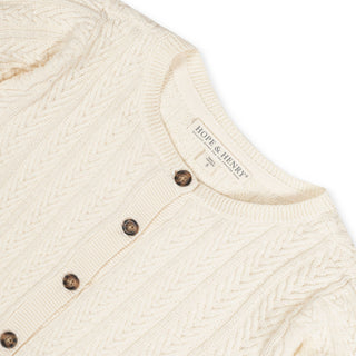 Organic Chevron Cable Cardigan - Hope & Henry Girl