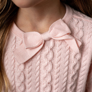 Organic Cable Bow Sweater Dress - Baby