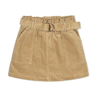 Organic Corduroy Cinch Waist Skirt