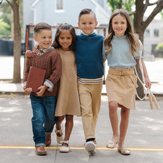 Organic Corduroy Cinch Waist Skirt