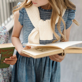 Organic Flutter Smocked Chambray Dress - Baby - Hope & Henry Baby