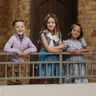 Organic Flutter Smocked Chambray Dress - Hope & Henry Girl