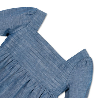 TARGET - Organic Ruched Chambray Dress - Hope & Henry Girl