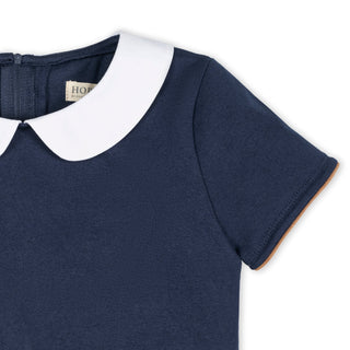 Pleated Ponte Dress with Collar - Baby - Hope & Henry Baby