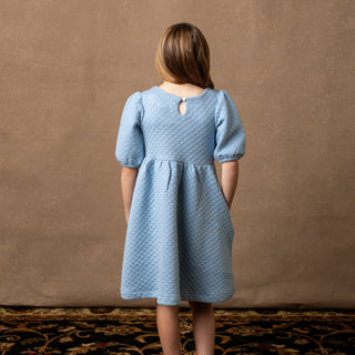 Quilted Puff Sleeve Dress - Baby