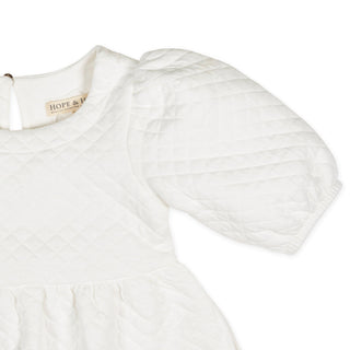 Quilted Puff Sleeve Dress - Baby - Hope & Henry Baby