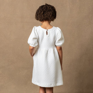 Quilted Puff Sleeve Dress - Baby