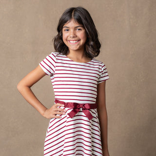 Organic Short Sleeve Skater Dress - Hope & Henry Girl