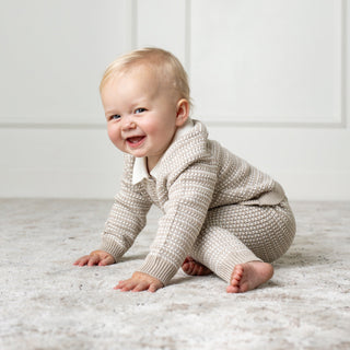 Organic Tweed Cardigan and Legging Set - Hope & Henry Baby