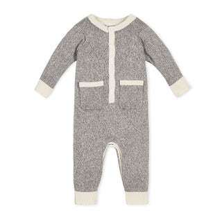 Organic Button Front Romper and Beanie Set - Hope & Henry Baby