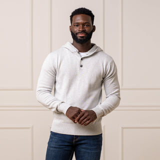 Organic Henley Sweater Hoodie