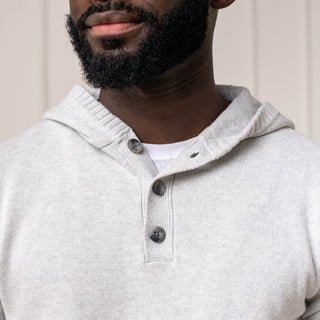 Organic Henley Sweater Hoodie