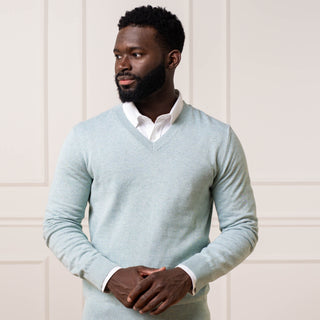 Organic Fine Gauge V-Neck Sweater