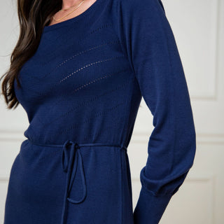 Organic Pointelle Sweater Dress - Hope & Henry Women