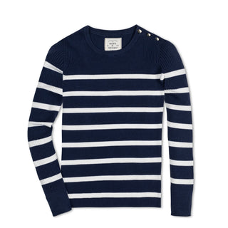 Crew Neck Button Sweater - Hope & Henry Women