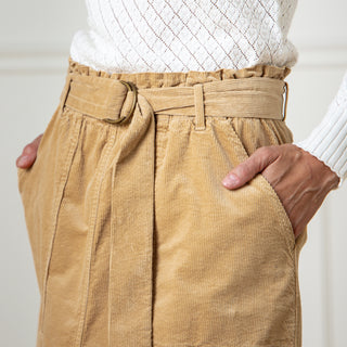 Organic Cinch Waist Cord Skirt