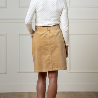 Organic Cinch Waist Cord Skirt