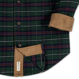 Organic Flannel Shirt with Suede