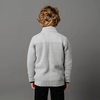 Organic Mock Neck Cardigan