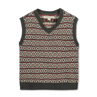 Organic Intarsia Sweater Vest