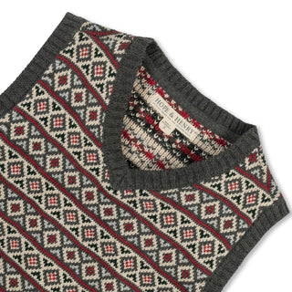 Organic Intarsia Sweater Vest