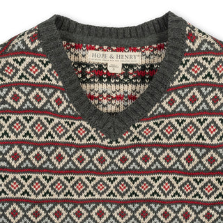 Organic Intarsia Sweater Vest