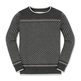 Organic Intarsia Crew Neck Sweater