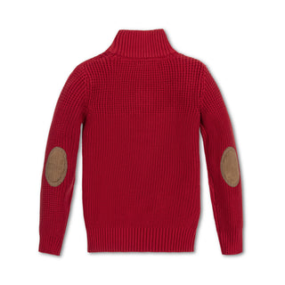 Organic Mix Stitch Mock Neck Sweater with Elbow Patches - Baby