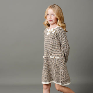 Organic Tweed Bow Sweater Dress