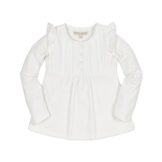 Organic Pintuck Flutter Knit Top - Baby