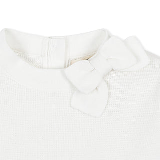 Organic Mock Neck Bow Detail Sweater Dress - Baby