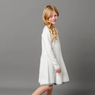 Organic Mock Neck Bow Detail Sweater Dress - Baby