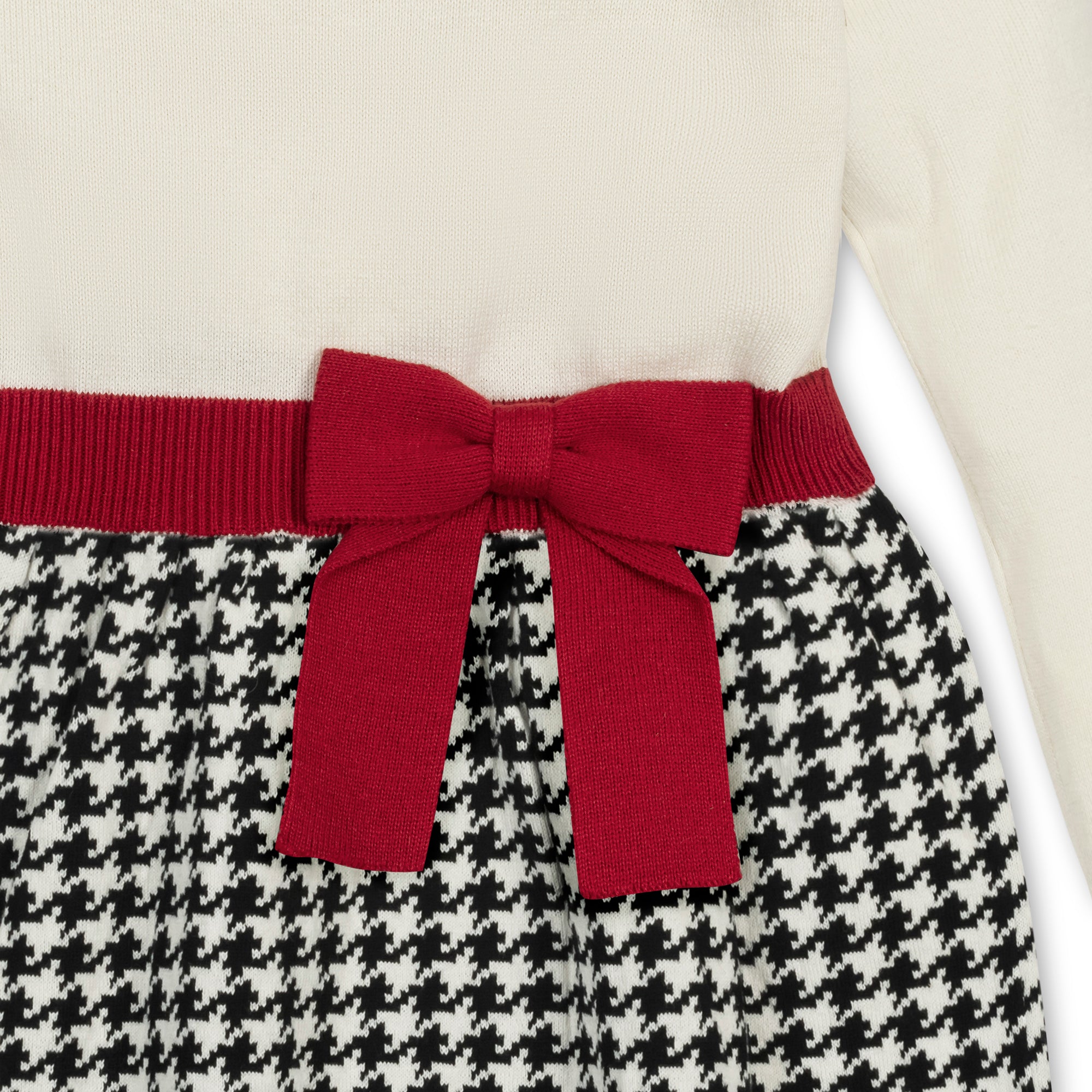 Organic Skater Sweater Dress with Bow - Baby Hope & Henry Organic Skater Sweater Dress with Bow - Baby Hope & Henry