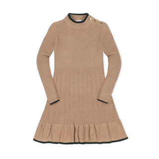 Organic Mock Neck Flounce Sweater Dress - Baby