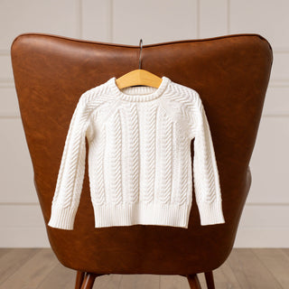 Organic Raglan Cable Sweater