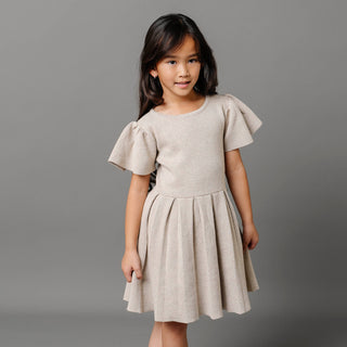 Organic Pleated Sweater Dress