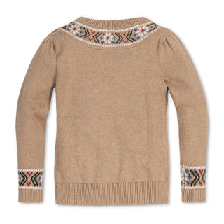 Organic Intarsia Trim Sweater