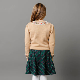 Organic Intarsia Trim Sweater