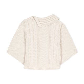 Organic Split Collar Sweater Cape