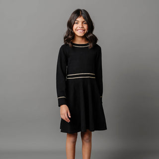 Organic Gold Tipped Sweater Dress - Baby Hope & Henry Organic Gold Tipped Sweater Dress - Baby Hope & Henry