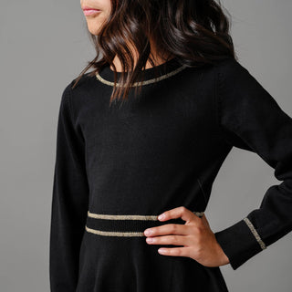 Organic Ruffle Collar Sweater Dress